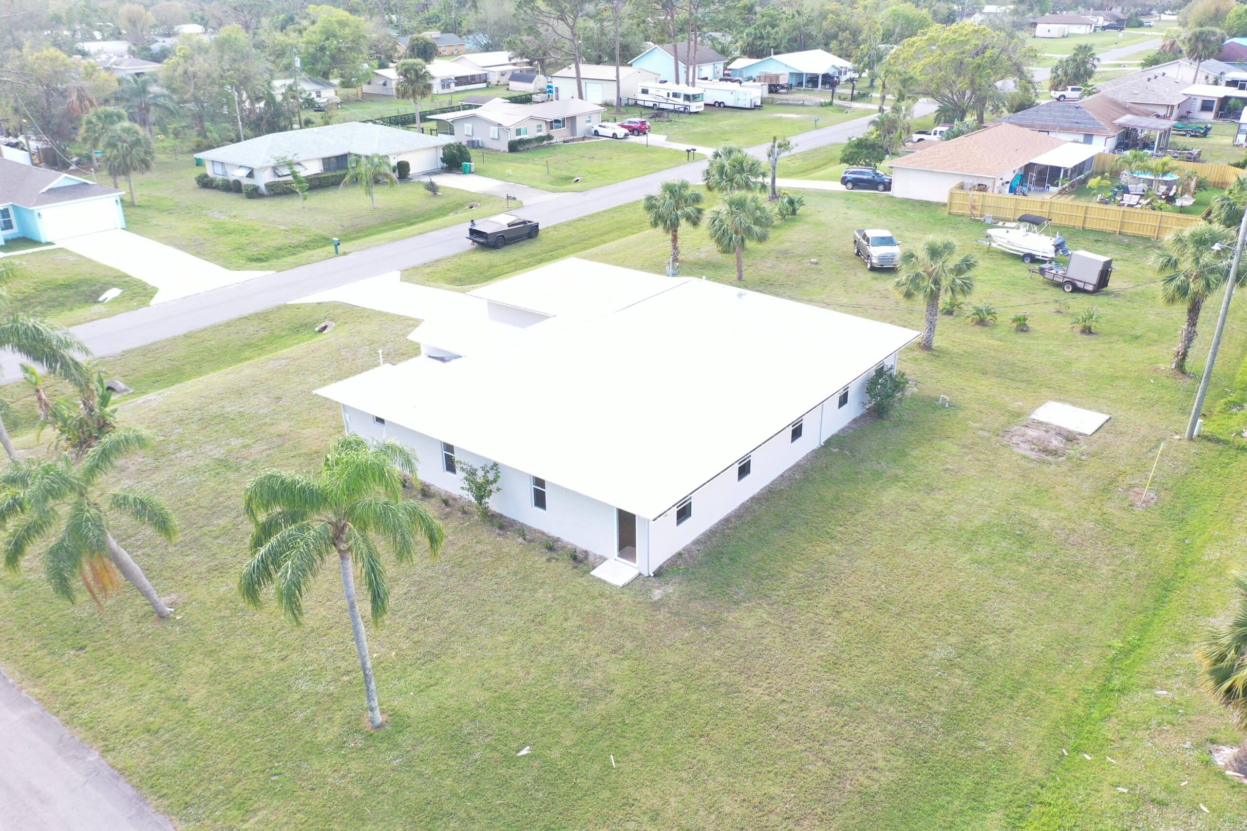 Aerial of house