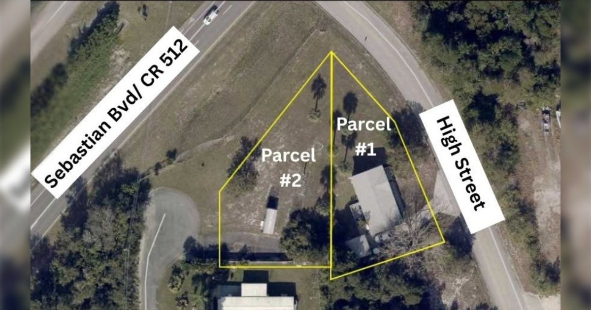 Overhead View Of Commercial Property.