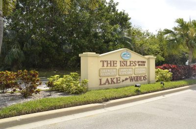 Lake in the Woods sign