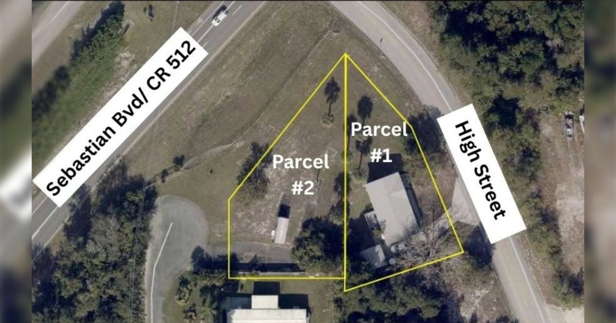 Overhead View Of Commercial Property.